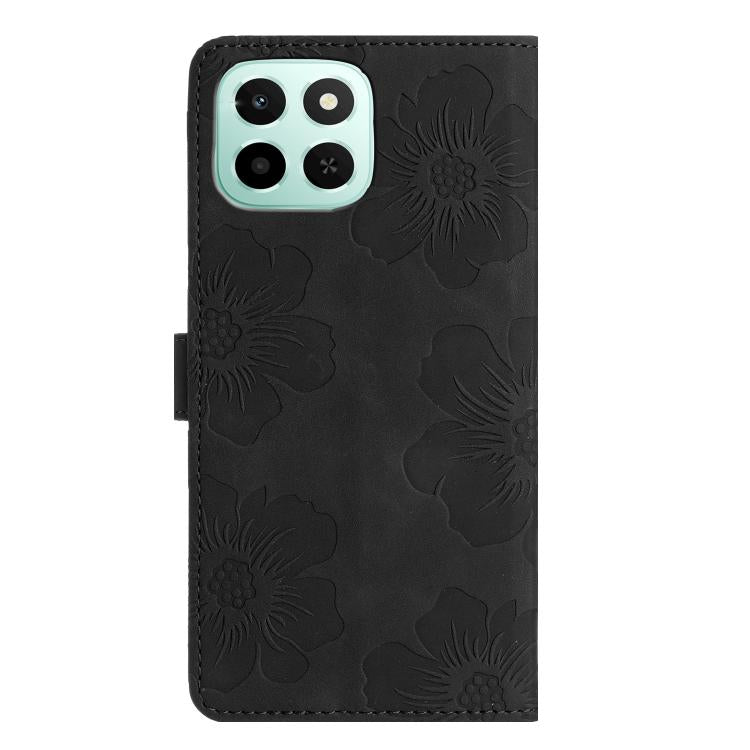 For Honor X5c 4G Flower Embossing Pattern Leather Phone Case