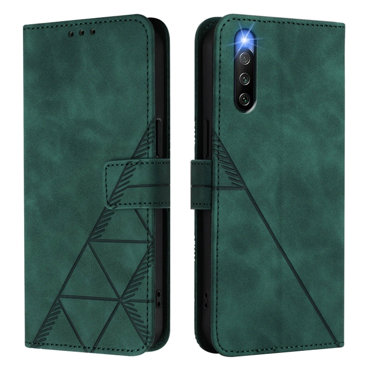 For Sony Xperia 10 IV Crossbody 3D Embossed Flip Leather Phone Case