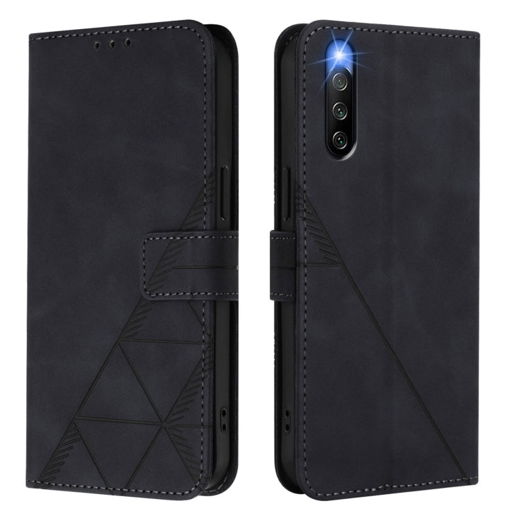 For Sony Xperia 10 IV Crossbody 3D Embossed Flip Leather Phone Case