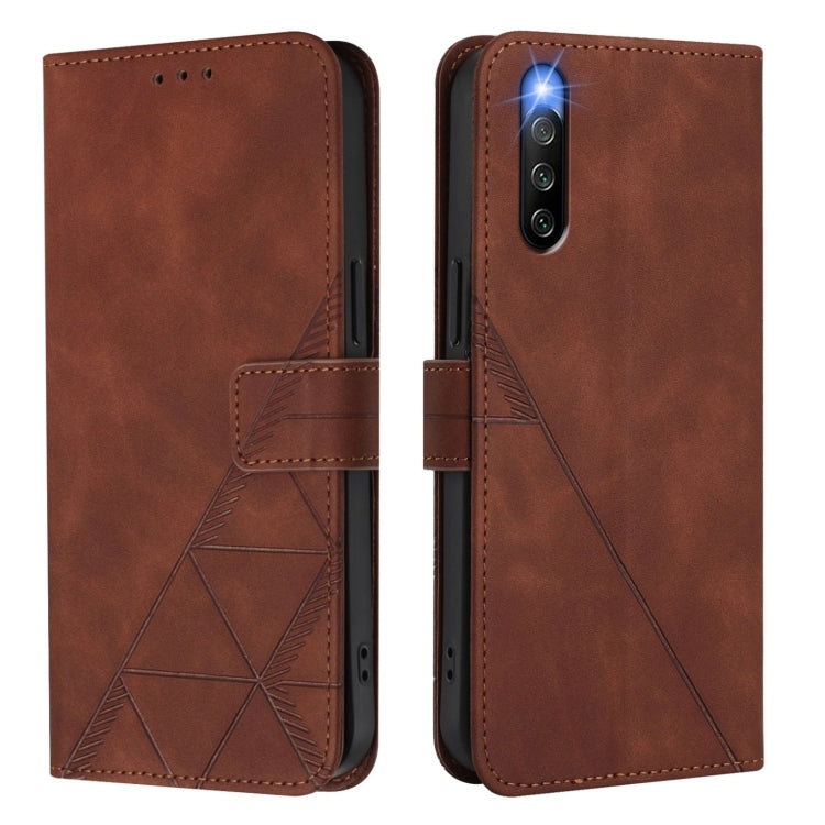For Sony Xperia 10 IV Crossbody 3D Embossed Flip Leather Phone Case