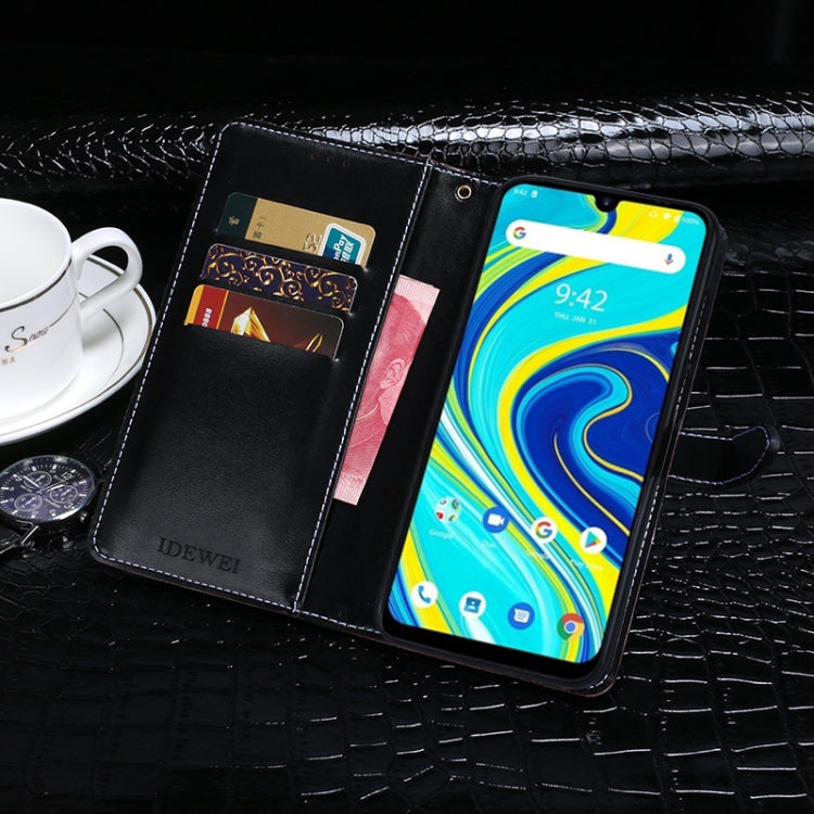 For UMIDIGI A7 Pro idewei Crocodile Texture Horizontal Flip Leather Case with Holder & Card Slots & Wallet
