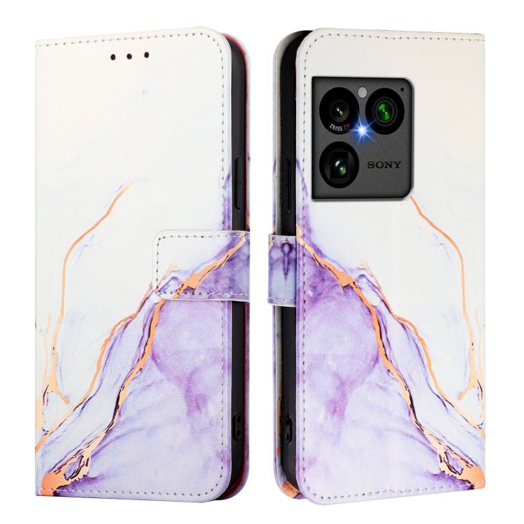 For Sony Xperia 1 VIII PT003 Marble Pattern Flip Leather Phone Case
