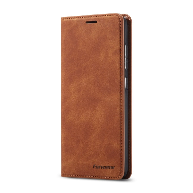 For Samsung Galaxy A41 Forwenw Dream Series Oil Edge Strong Magnetism Horizontal Flip Leather Case with Holder & Card Slots & Wallet & Photo Frame