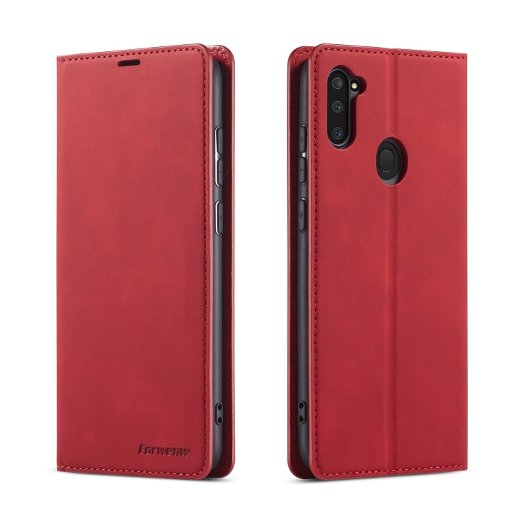 For Samsung Galaxy A11 Forwenw Dream Series Oil Edge Strong Magnetism Horizontal Flip Leather Case with Holder & Card Slots & Wallet & Photo Frame
