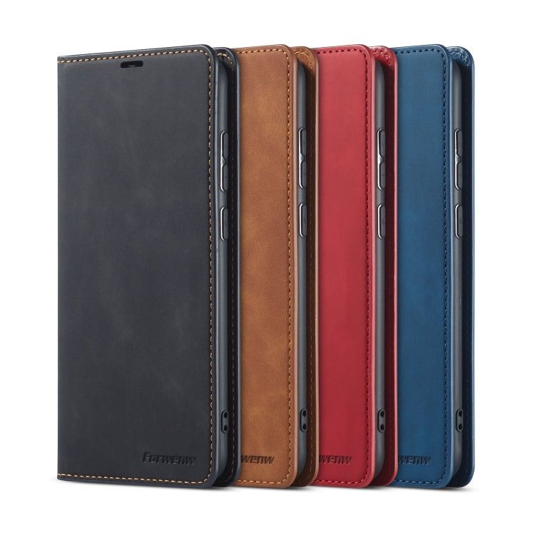 For Samsung Galaxy A11 Forwenw Dream Series Oil Edge Strong Magnetism Horizontal Flip Leather Case with Holder & Card Slots & Wallet & Photo Frame