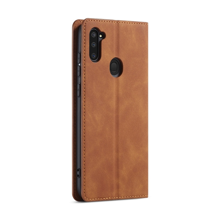 For Samsung Galaxy A11 Forwenw Dream Series Oil Edge Strong Magnetism Horizontal Flip Leather Case with Holder & Card Slots & Wallet & Photo Frame