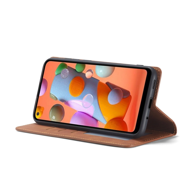 For Samsung Galaxy A11 Forwenw Dream Series Oil Edge Strong Magnetism Horizontal Flip Leather Case with Holder & Card Slots & Wallet & Photo Frame