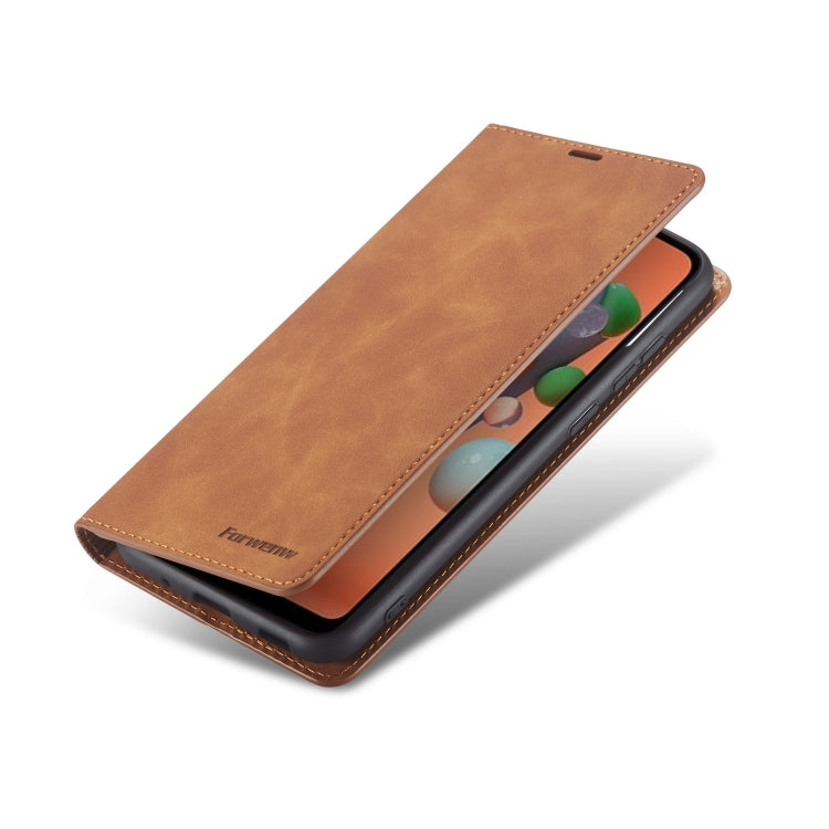 For Samsung Galaxy A11 Forwenw Dream Series Oil Edge Strong Magnetism Horizontal Flip Leather Case with Holder & Card Slots & Wallet & Photo Frame