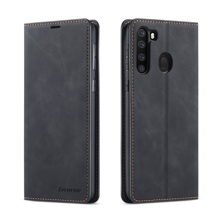 For Samsung Galaxy A21 Forwenw Dream Series Oil Edge Strong Magnetism Horizontal Flip Leather Case with Holder & Card Slots & Wallet & Photo Frame