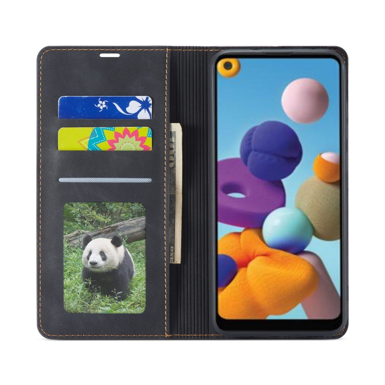 For Samsung Galaxy A21 Forwenw Dream Series Oil Edge Strong Magnetism Horizontal Flip Leather Case with Holder & Card Slots & Wallet & Photo Frame