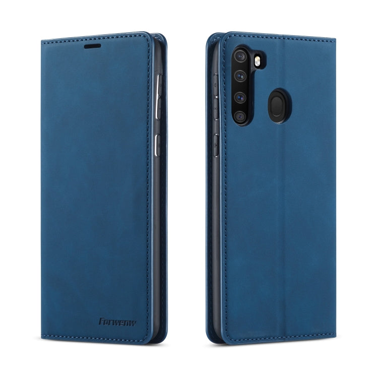 For Samsung Galaxy A21 Forwenw Dream Series Oil Edge Strong Magnetism Horizontal Flip Leather Case with Holder & Card Slots & Wallet & Photo Frame