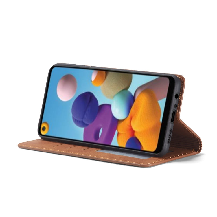 For Samsung Galaxy A21 Forwenw Dream Series Oil Edge Strong Magnetism Horizontal Flip Leather Case with Holder & Card Slots & Wallet & Photo Frame