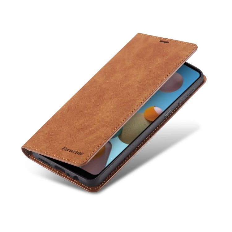 For Samsung Galaxy A21 Forwenw Dream Series Oil Edge Strong Magnetism Horizontal Flip Leather Case with Holder & Card Slots & Wallet & Photo Frame