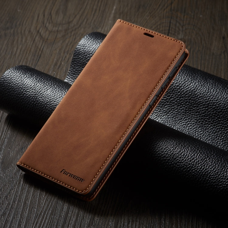 For Samsung Galaxy A21 Forwenw Dream Series Oil Edge Strong Magnetism Horizontal Flip Leather Case with Holder & Card Slots & Wallet & Photo Frame