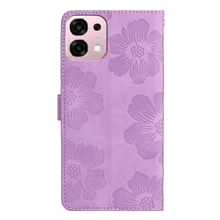 For OPPO A6 Pro 4G / 5G / F31 5G Flower Embossing Pattern Leather Phone Case