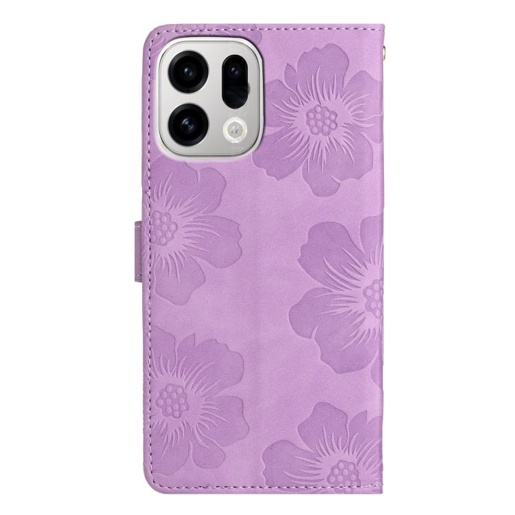 For OPPO Find X9 Pro Flower Embossing Pattern Leather Phone Case