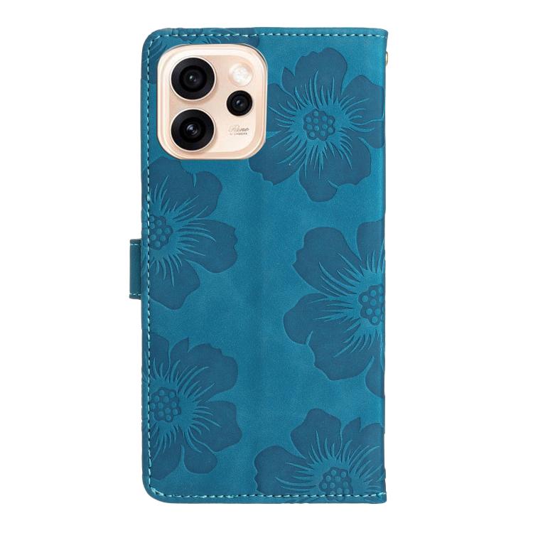 For OPPO Reno15 5G Global Flower Embossing Pattern Leather Phone Case
