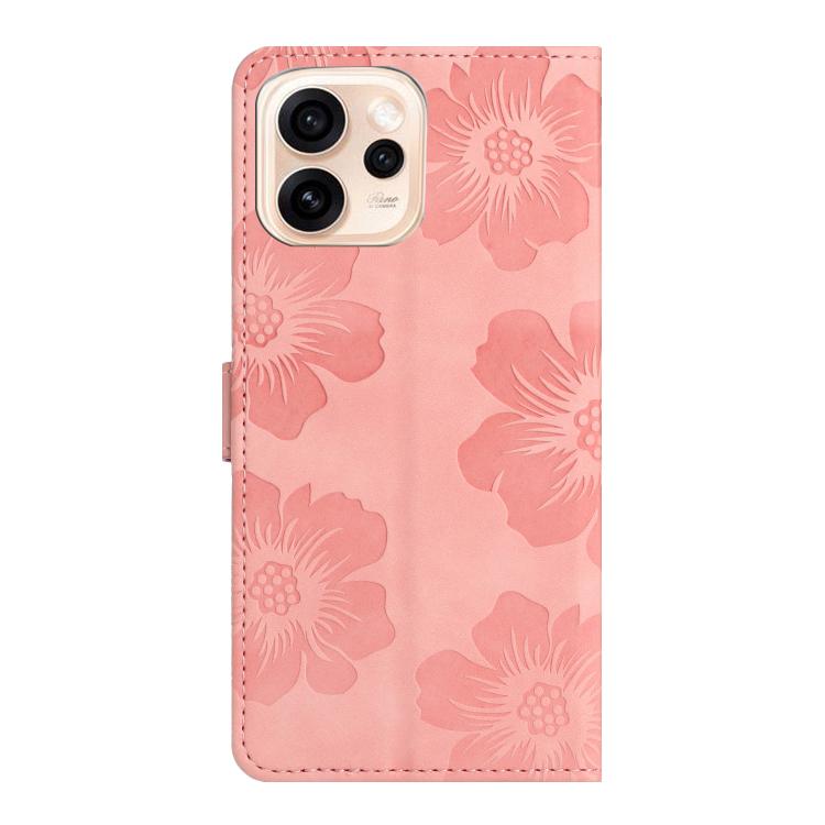 For OPPO Reno15 5G Global Flower Embossing Pattern Leather Phone Case