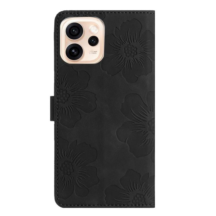 For OPPO Reno15 5G Global Flower Embossing Pattern Leather Phone Case