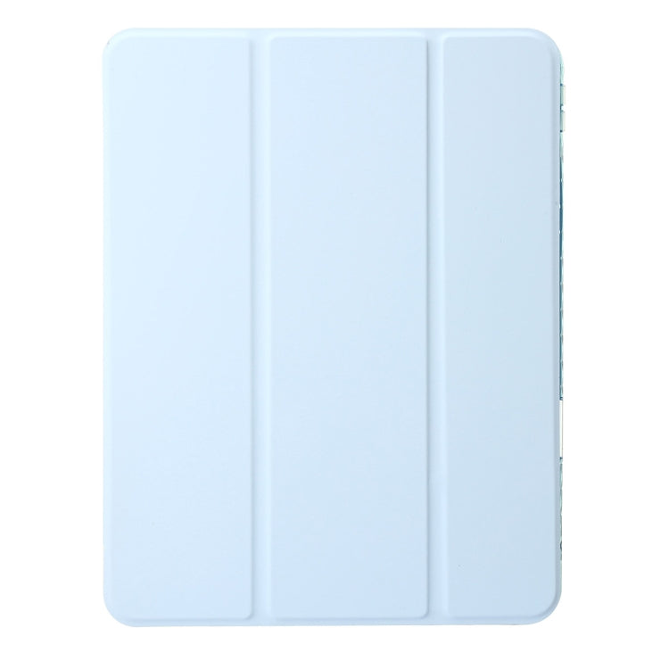 For iPad Pro 13 2025 / 2024 Clear Acrylic 3-Fold Leather Tablet Case