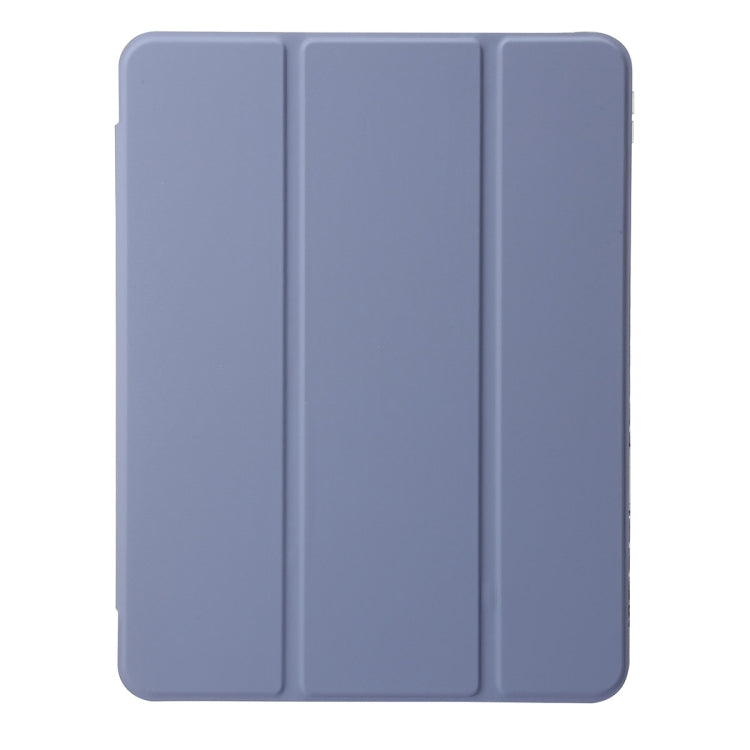 For iPad Pro 13 2025 / 2024 Clear Acrylic 3-Fold Leather Tablet Case