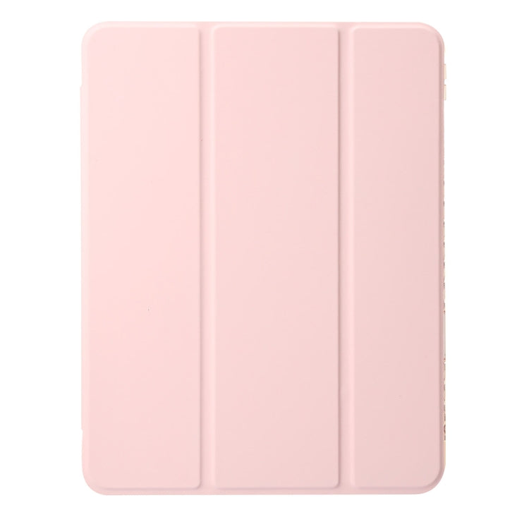 For iPad Pro 11 2025 / 2024 Clear Acrylic 3-Fold Leather Tablet Case