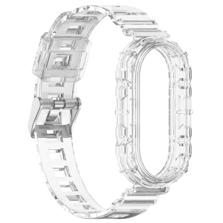 For Xiaomi Mi Band 8 Integrated Transparent Silicone Watch Band