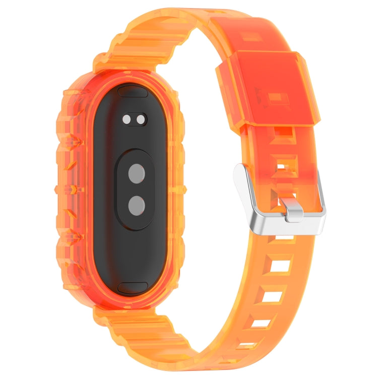 For Xiaomi Mi Band 8 Integrated Transparent Silicone Watch Band