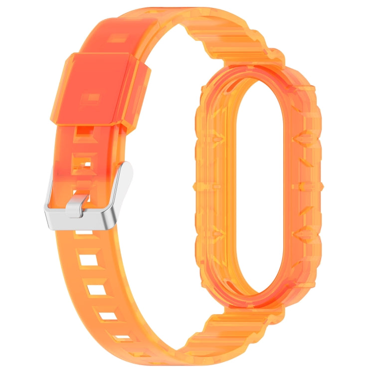 For Xiaomi Mi Band 8 Integrated Transparent Silicone Watch Band