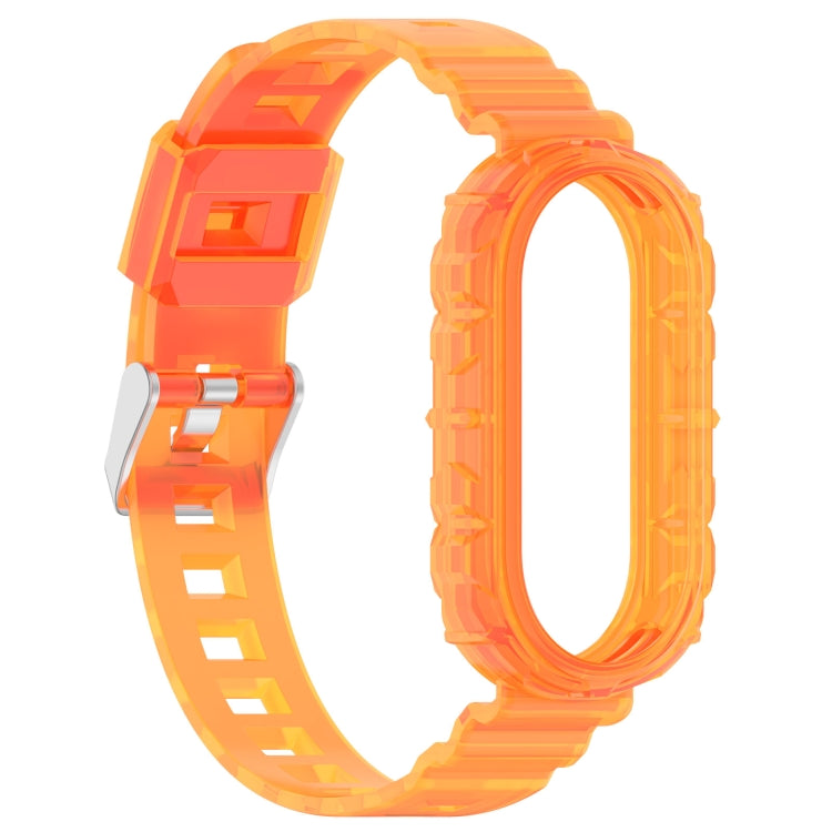 For Xiaomi Mi Band 8 Integrated Transparent Silicone Watch Band