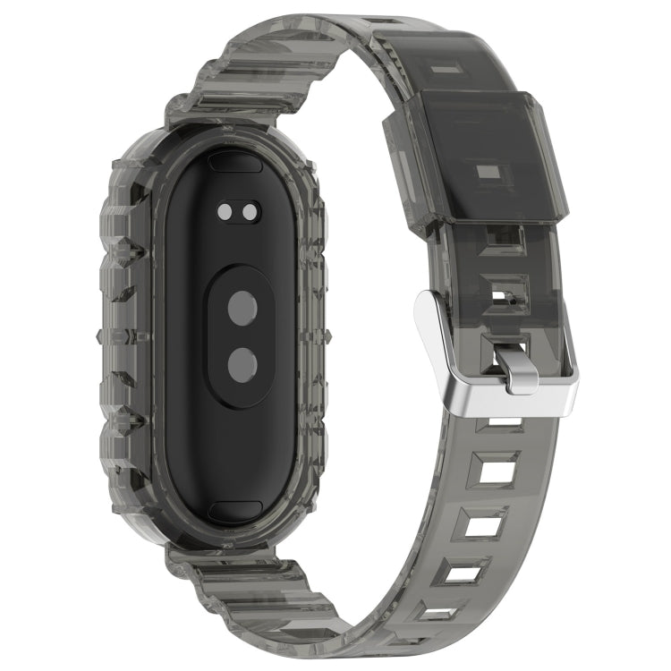 For Xiaomi Mi Band 8 Integrated Transparent Silicone Watch Band