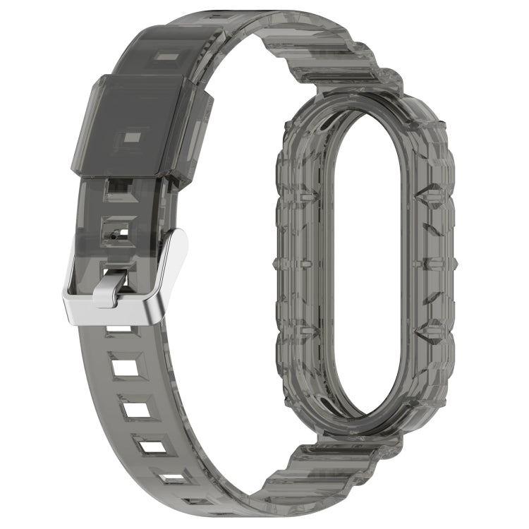 For Xiaomi Mi Band 8 Integrated Transparent Silicone Watch Band