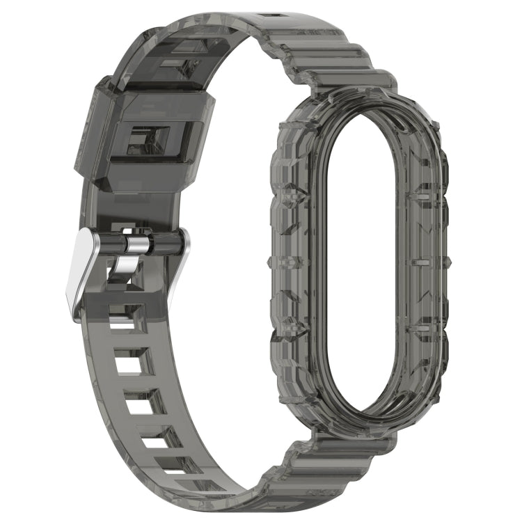 For Xiaomi Mi Band 8 Integrated Transparent Silicone Watch Band