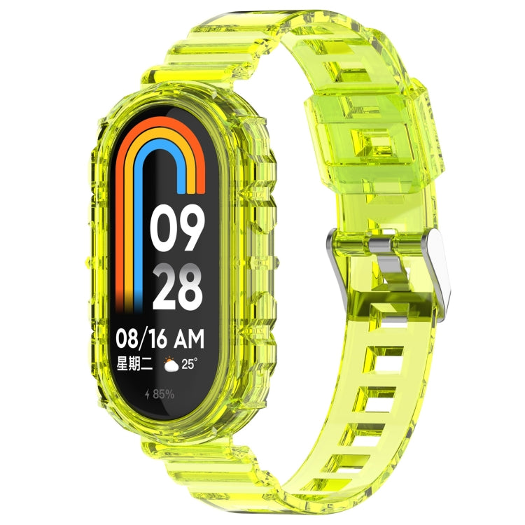 For Xiaomi Mi Band 8 Integrated Transparent Silicone Watch Band