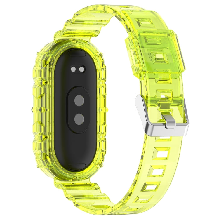 For Xiaomi Mi Band 8 Integrated Transparent Silicone Watch Band