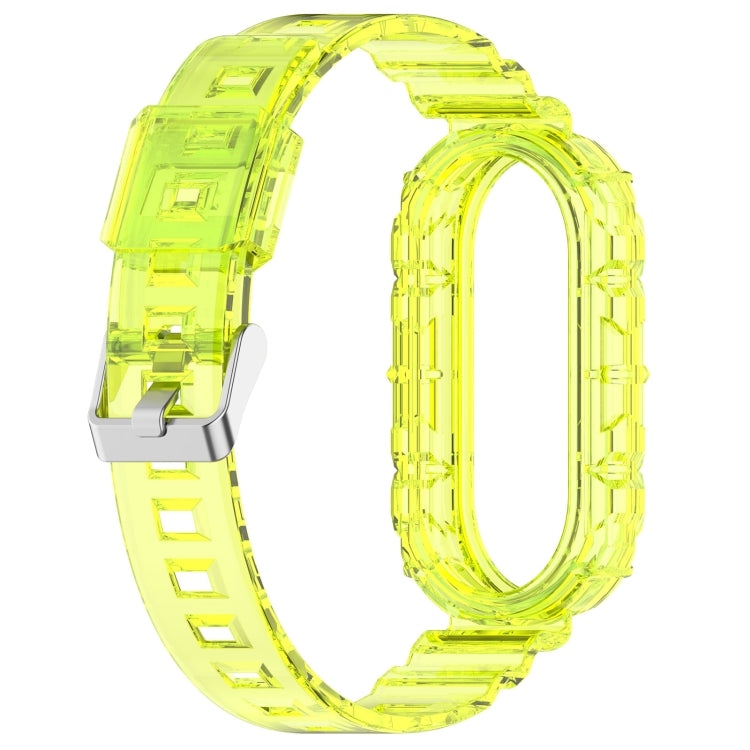 For Xiaomi Mi Band 8 Integrated Transparent Silicone Watch Band