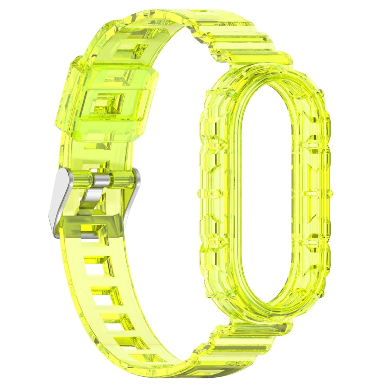 For Xiaomi Mi Band 8 Integrated Transparent Silicone Watch Band