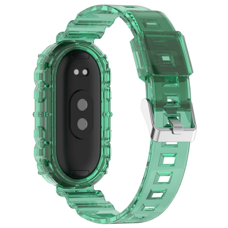 For Xiaomi Mi Band 8 Integrated Transparent Silicone Watch Band