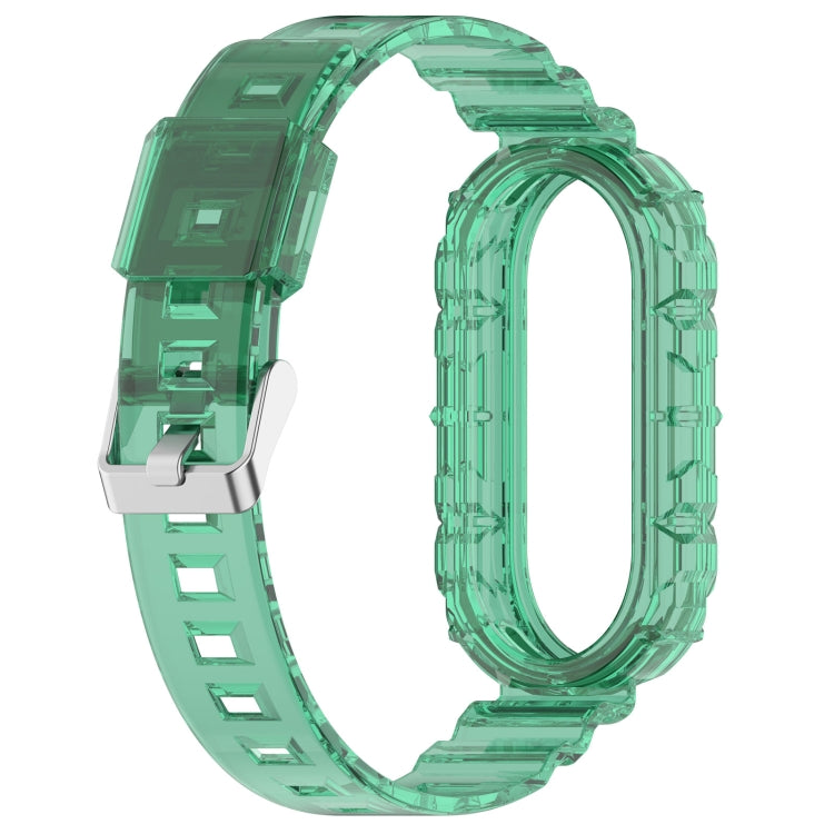 For Xiaomi Mi Band 8 Integrated Transparent Silicone Watch Band
