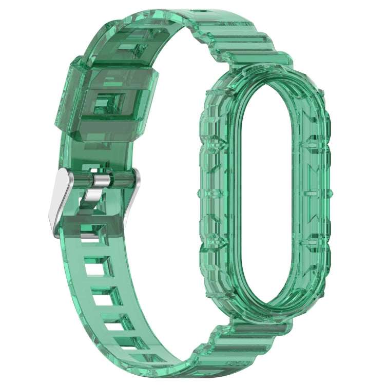 For Xiaomi Mi Band 8 Integrated Transparent Silicone Watch Band