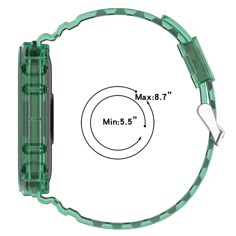 For Xiaomi Mi Band 8 Integrated Transparent Silicone Watch Band