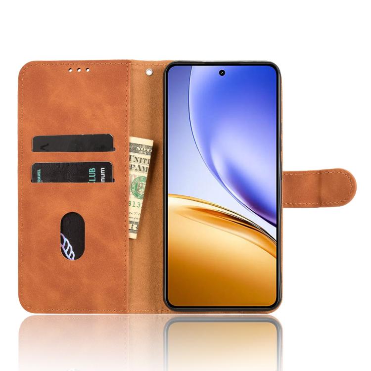 For Realme 14 5G Skin Feel Magnetic Flip Leather Phone Case