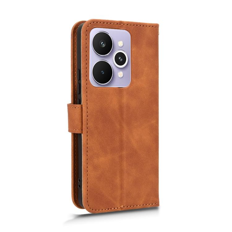 For Realme 15 5G Global Skin Feel Magnetic Flip Leather Phone Case