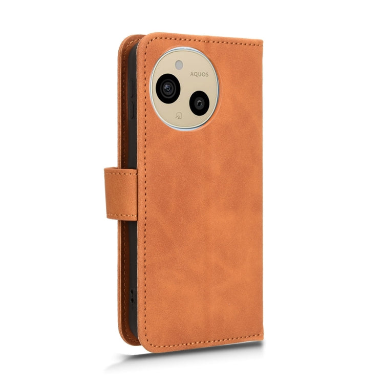 For Sharp Aquos Sense9 Skin Feel Magnetic Flip Leather Phone Case