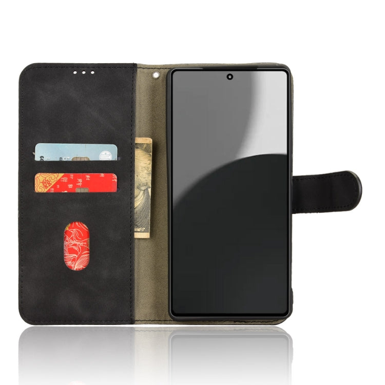 For Sharp Aquos R9 Skin Feel Magnetic Flip Leather Phone Case