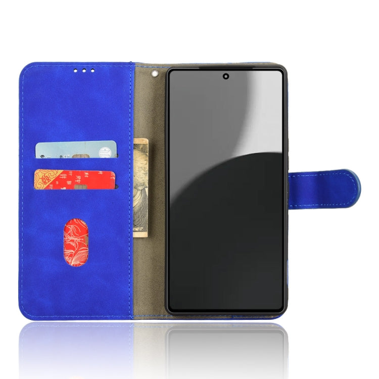For Sharp Aquos R9 Skin Feel Magnetic Flip Leather Phone Case