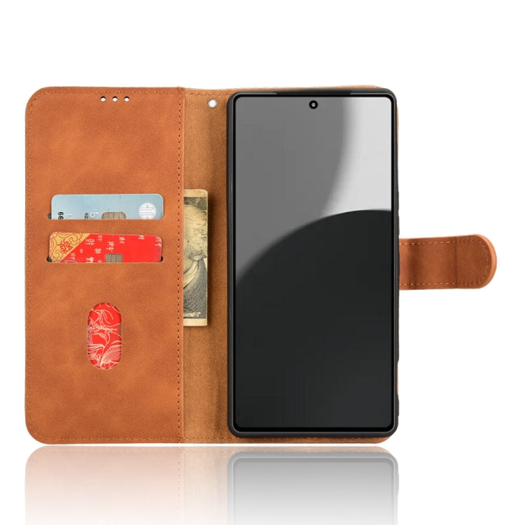 For Sharp Aquos R9 Skin Feel Magnetic Flip Leather Phone Case