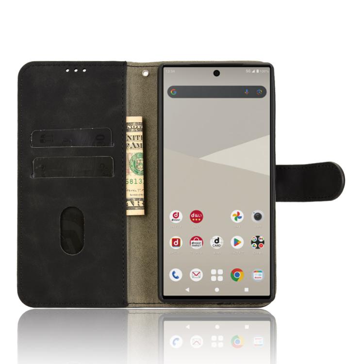 For Sharp Aquos R10 Skin Feel Magnetic Flip Leather Phone Case