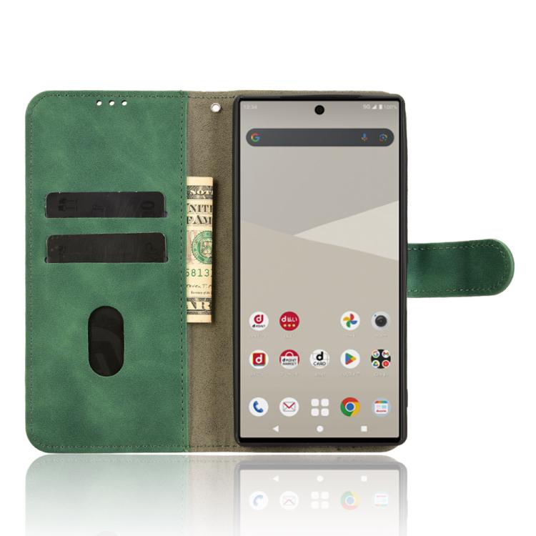 For Sharp Aquos R10 Skin Feel Magnetic Flip Leather Phone Case