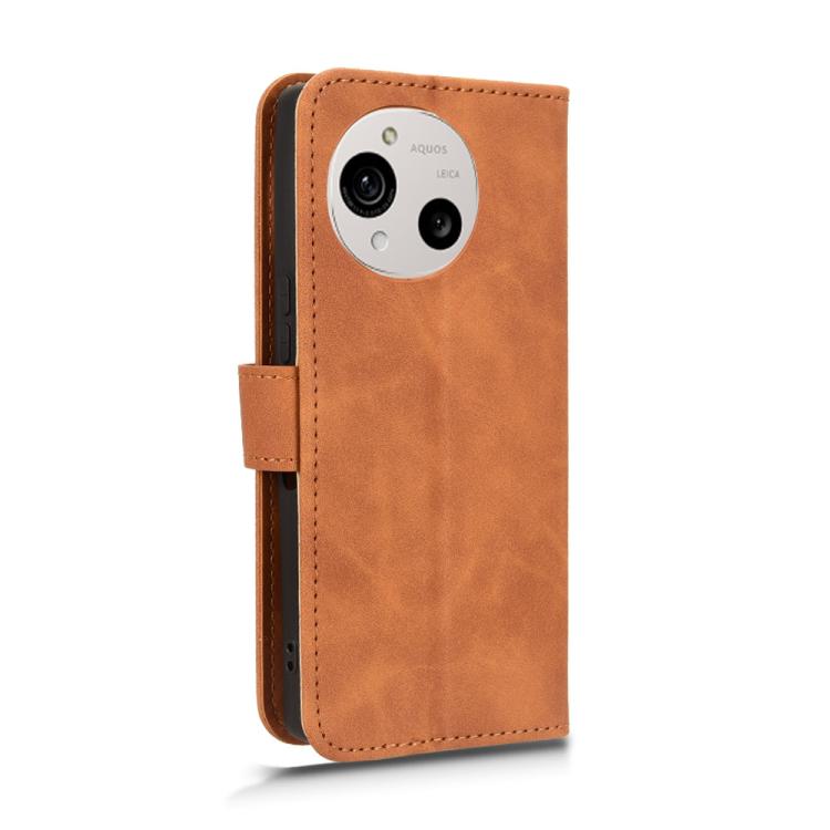 For Sharp Aquos R10 Skin Feel Magnetic Flip Leather Phone Case